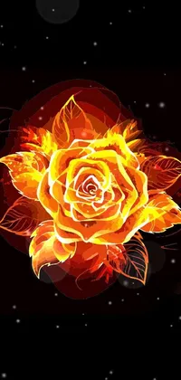 Water Flower Orange Live Wallpaper