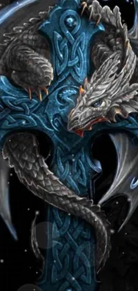 Art Electric Blue Organism Live Wallpaper