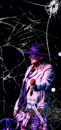 Purple Concert Microphone Live Wallpaper