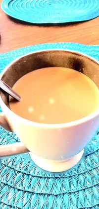 Blue Food Cup Live Wallpaper
