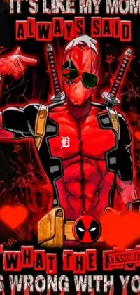 Red Art Poster Live Wallpaper