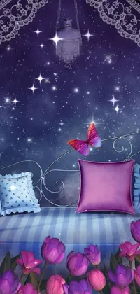 Furniture Decoration Purple Live Wallpaper