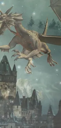 Griffin's Dragon in flight Live Wallpaper