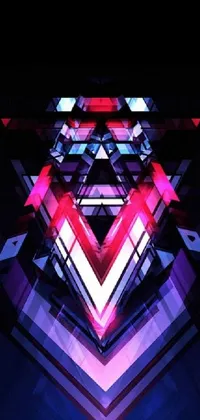 Triangle Magenta Symmetry Live Wallpaper