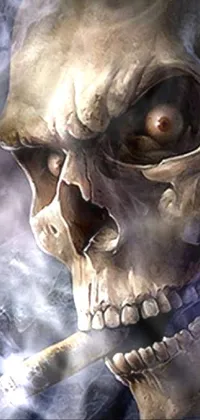skull smoke Live Wallpaper