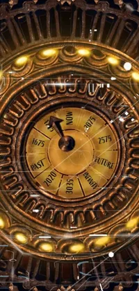 Gold Amber Clock Live Wallpaper