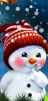 Snowman Happy Art Live Wallpaper