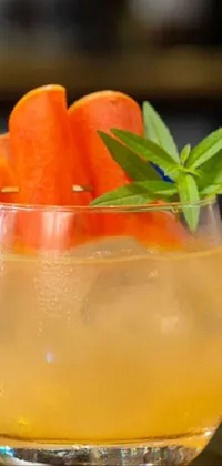 Tableware Liquid Orange Drink Live Wallpaper