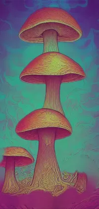 Neon Mushroom Forest Live Wallpaper  free download