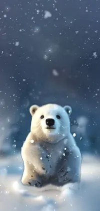 Polar Bear Snow Carnivore Live Wallpaper