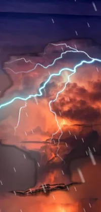 lightning sunset Live Wallpaper