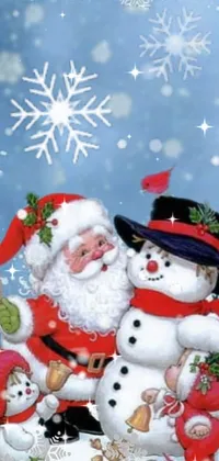 Christmas Ornament Snowman Lighting Live Wallpaper