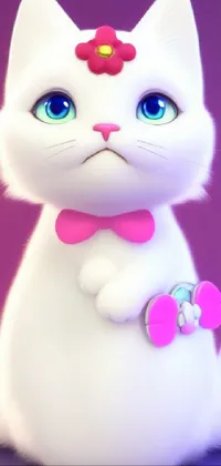 Cat Toy Purple Live Wallpaper
