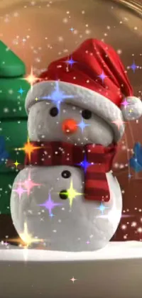Christmas Ornament Snowman Ornament Live Wallpaper