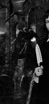 Gesture Style Black-and-white Live Wallpaper