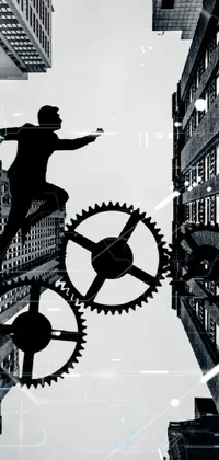 Building World Black-and-white Live Wallpaper