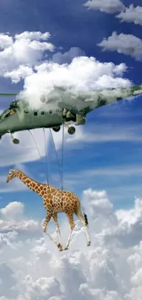 Cloud Sky Giraffe Live Wallpaper