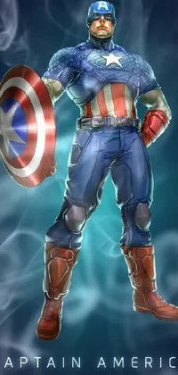 Captain America Gesture Cartoon Live Wallpaper