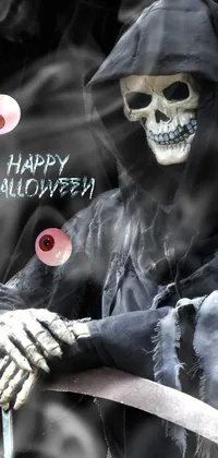 Happy Halloween Skull Live Wallpaper