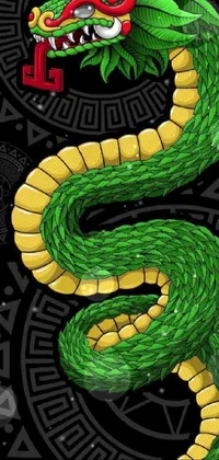 Green Serpent Scaled Reptile Live Wallpaper - free download