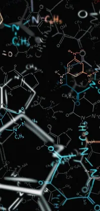 Black Organism Line Live Wallpaper