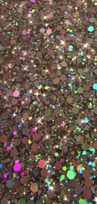 Brown Glitter Confetti Live Wallpaper