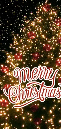 Christmas Tree Greeting Celebrating Live Wallpaper