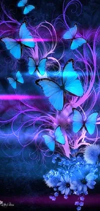 Purple Azure Organism Live Wallpaper