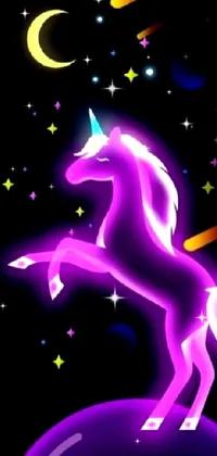 Horse Purple Unicorn Live Wallpaper