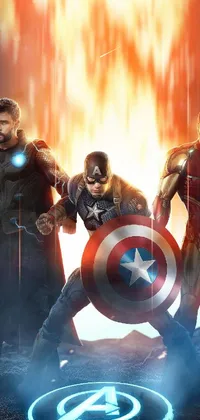 Captain America Shield Cartoon Live Wallpaper
