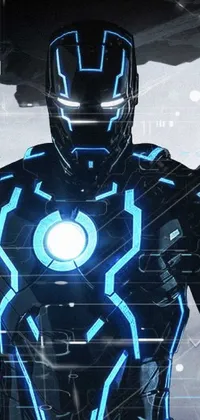 Electric Blue Technology Machine Live Wallpaper