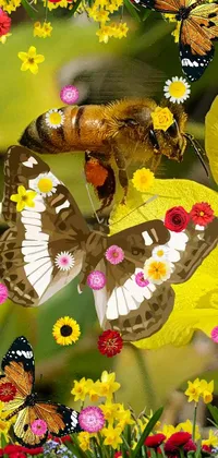 Bee Butterflies  Live Wallpaper