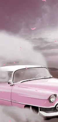 Pastel pink car Pastel. Live Wallpaper