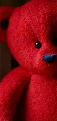 Premium Photo | Valentine teddy bear red background