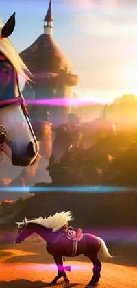 Horse Light Sky Live Wallpaper