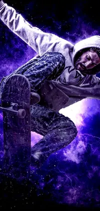 Purple Flash Photography Electric Blue Live Wallpaper