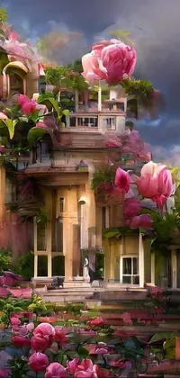 Flower Plant Building Live Wallpaper