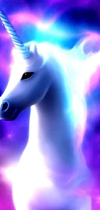 Horse Organism Electric Blue Live Wallpaper