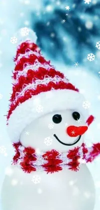 Snow Snowman Smile Live Wallpaper
