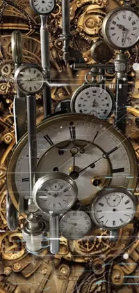 Brown Light Clock Live Wallpaper