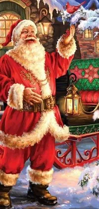 Beard Santa Claus Christmas Live Wallpaper