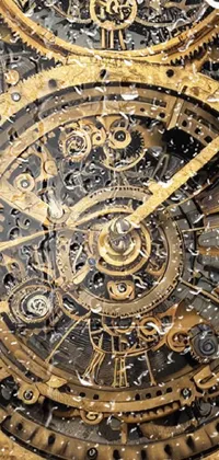 Gold Clock Circle Live Wallpaper