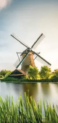 Water Sky Windmill Live Wallpaper - free download