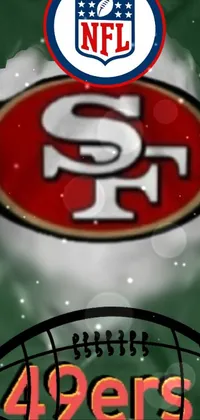 Download The Iconic 'SF' logo of the San Francisco 49ers Wallpaper