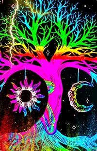 Psychedelic Tree of Life Live Wallpaper – Immersive Blacklight and ...