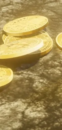 Gold Coin Wood Live Wallpaper
