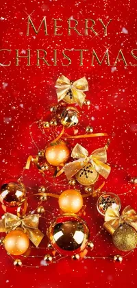 Christmas Ornament Gold Holiday Ornament Live Wallpaper