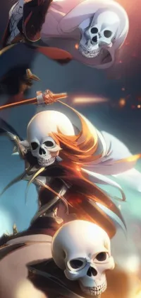 Skull fighting  Live Wallpaper