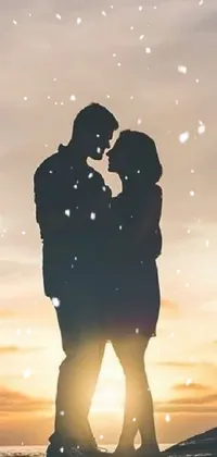 Abstract Silhouette Kiss Live Wallpaper