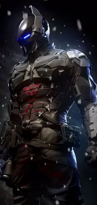Get ready for an epic phone wallpaper featuring the Dark Knight himself